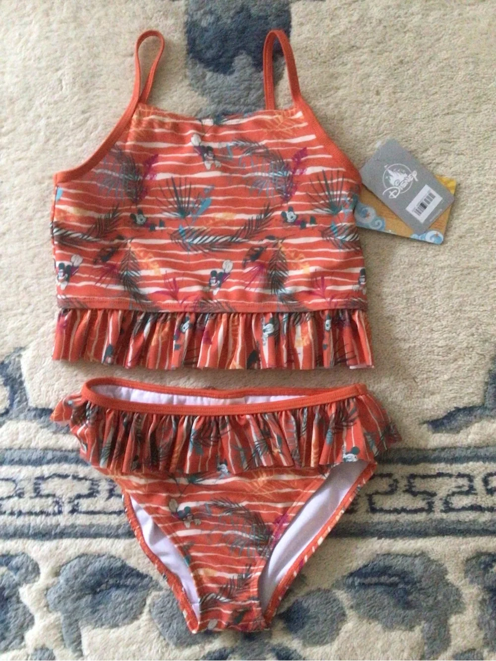 DISNEY MICKEY MOUSE RESORT SWIMSUIT- 2 PIECE- SIZE 7-8 -NEW WITH TAGS